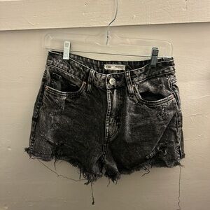 YMI Charcoal Distressed Jean Shorts